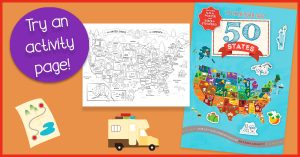 Sticker Road Trip + Color a Map of the 50 States!