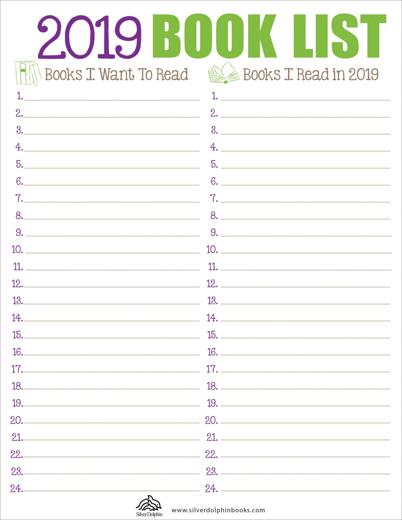 Free Printable Book List Printable Templates
