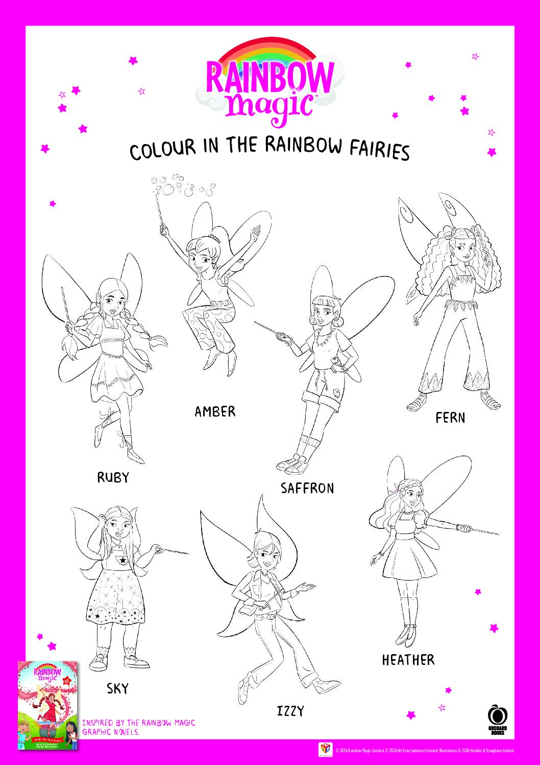 Colour in the Rainbow Fairies