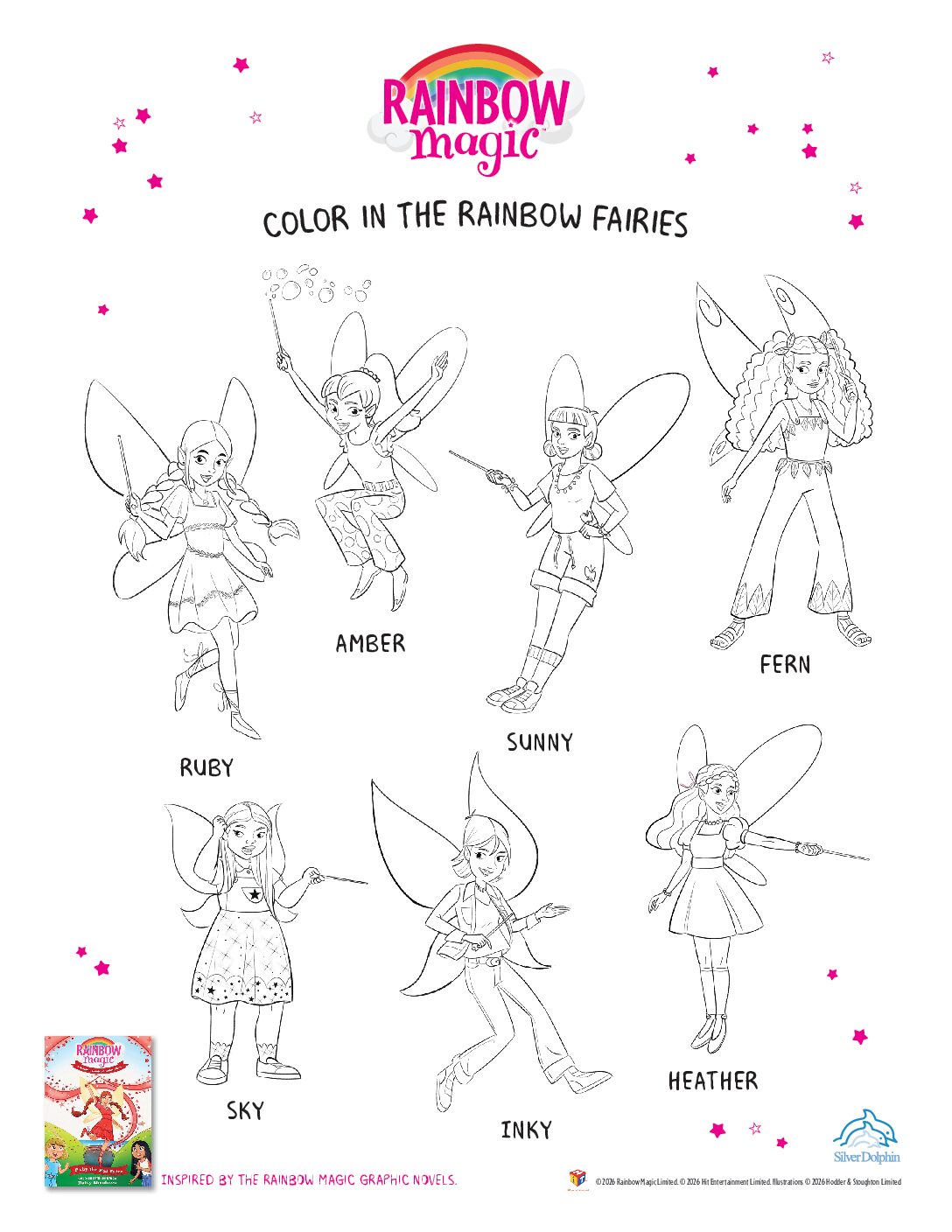 Colour in the Rainbow Fairies